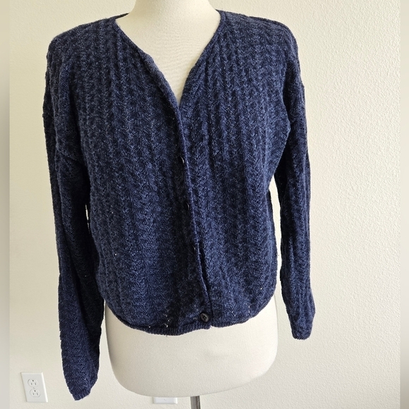 Mondala Crochet Open Front Cardigan size Medium - Picture 2 of 14